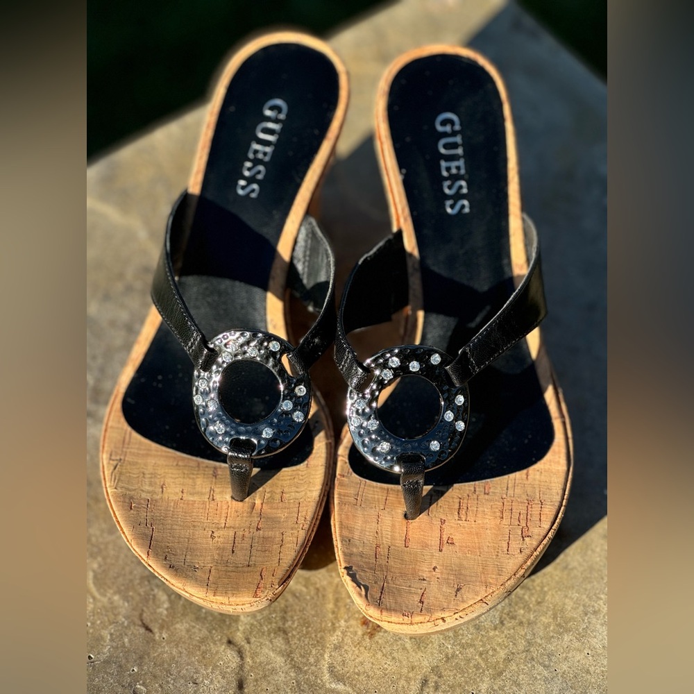 Guess GFoatie Black Multi Learher Size 6